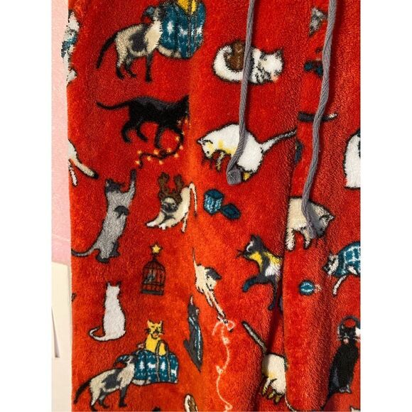 Vera Bradley Holiday Cat Red Pajama Fleece pants Size Small - Picture 4 of 5